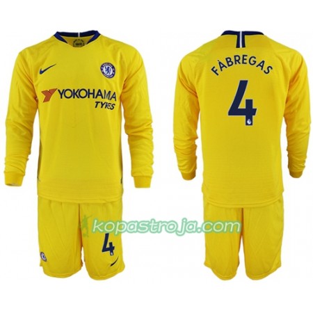 Billiga Fotbollströjor Chelsea Fabregas 4 Barn Borta tröja 2018/19 Långärmad